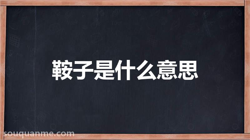 鞍子是什么意思 鞍子的读音拼音 鞍子的词语解释